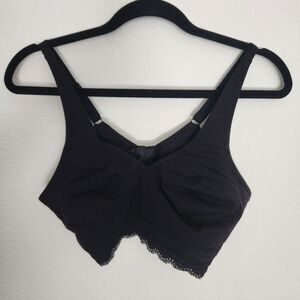 Cuddl Duds Womens Unpadded Bra Adjustable Straps Triple Hook Closure Size XL